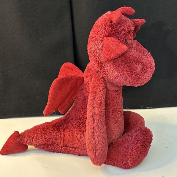 Jellycat BASHFUL DRAGON RED Plush Soft Stuffed Toy Animal London Retired 11in. - Picture 4 of 16
